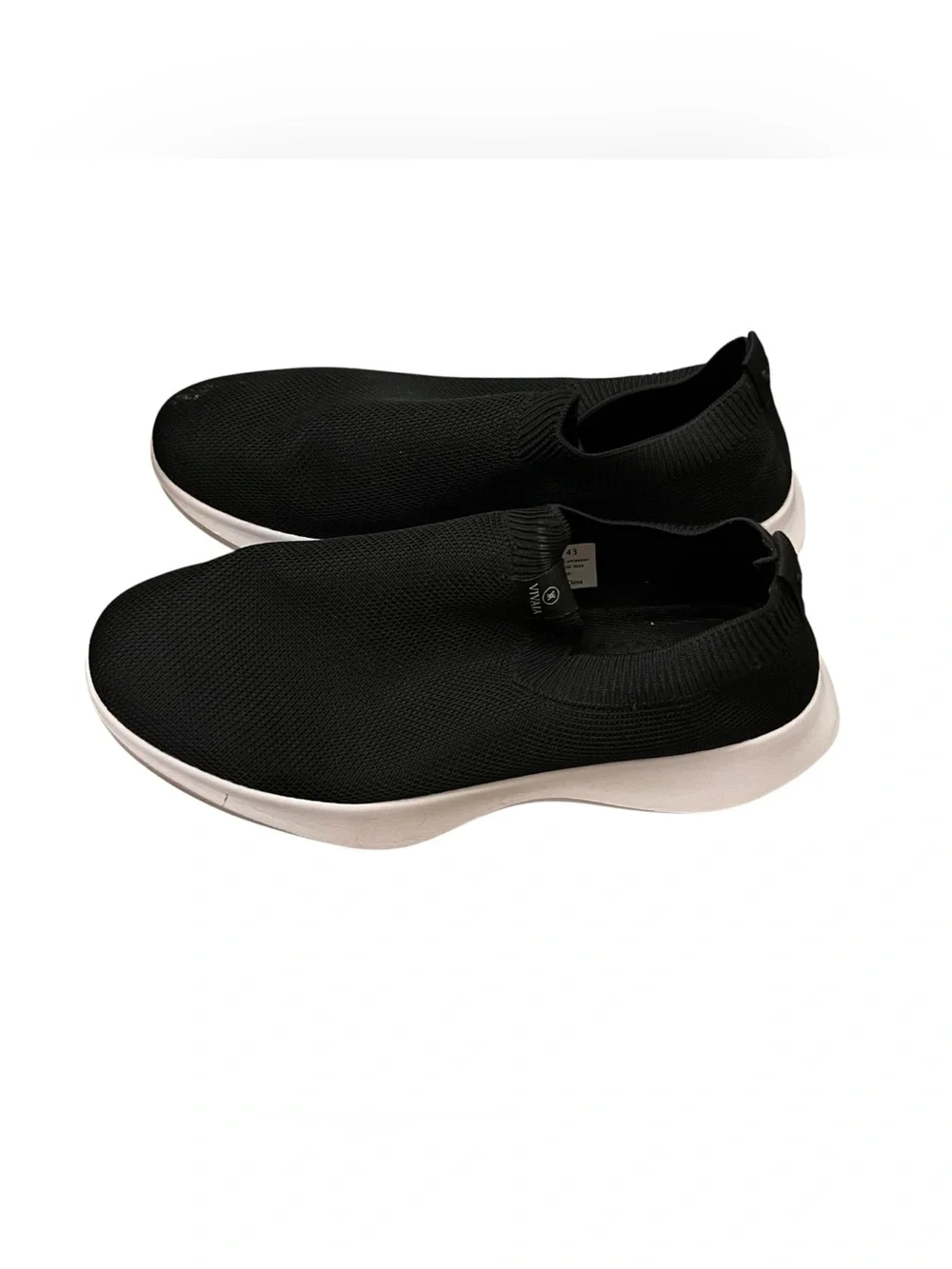 vivaia black slip-on sneakers shoes 43  men’s 10